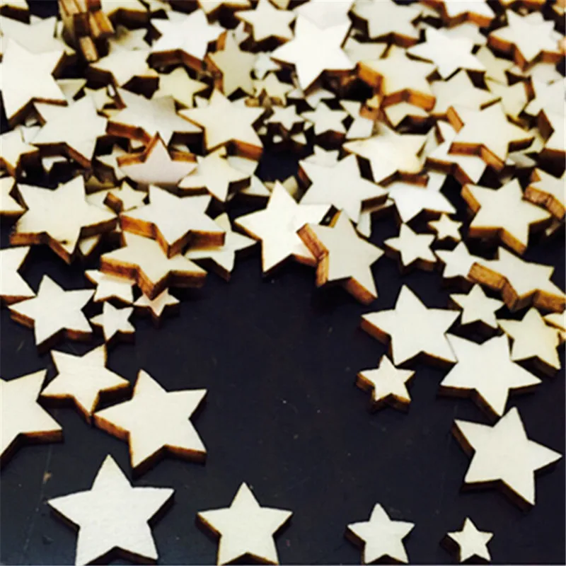 100 шт. деревянные пуговицы в форме звезды|wooden buttons|decorative buttonsbutton christmas |