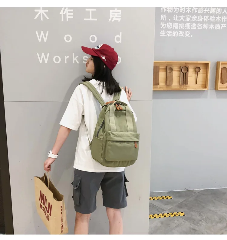 Bag bag female Korean high school students backpack ins wind ancient campus fashion small backpack