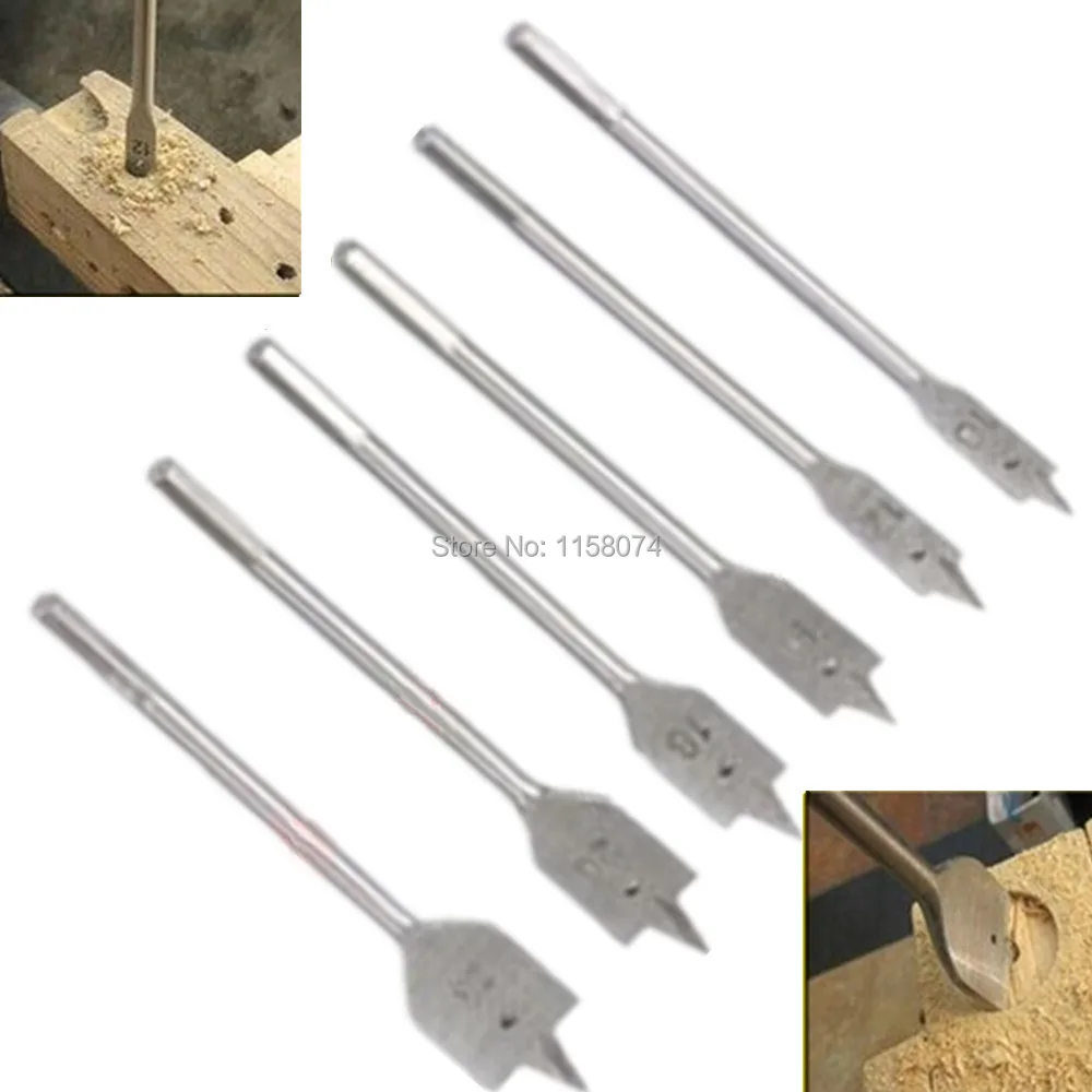 6 шт. Деревообработка плоским дрель три заостренными концами Wood boring лопаты Набор