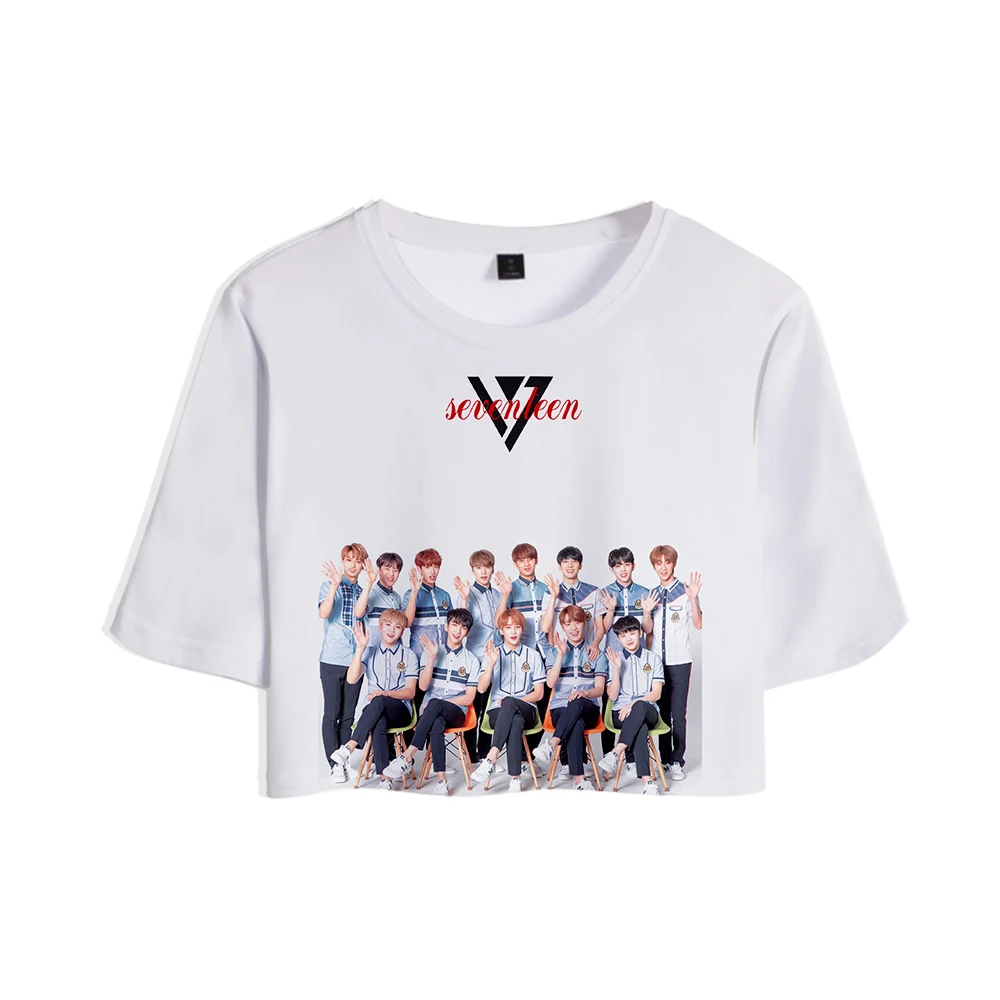 Женский укороченный топ с 3D принтом Kpop Bang Store модные летние футболки коротким