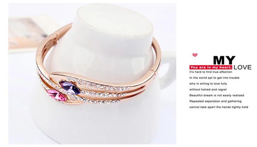 SHDEDE Модный Ювелирный Кристалл от Swarovski Женский модный очаровательный браслет подарок на день Святого Валентина-6433