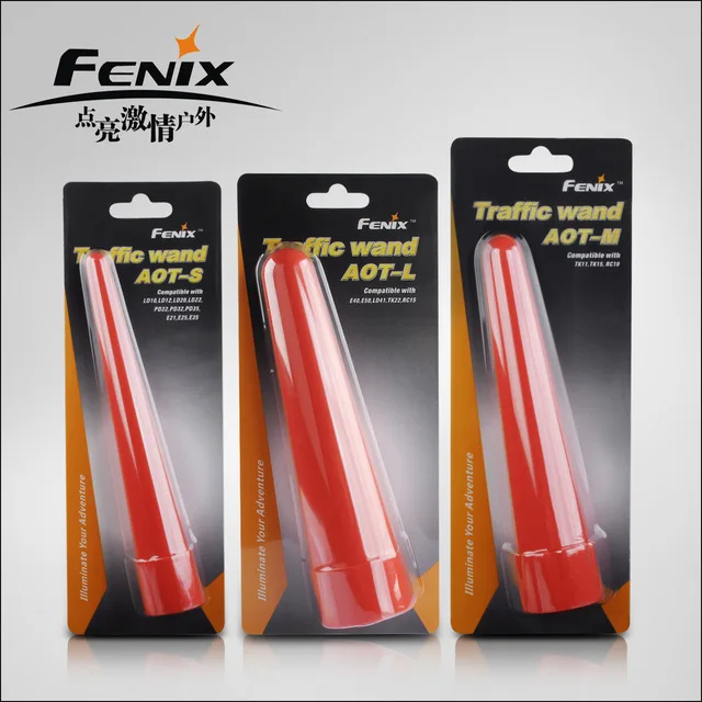 Бесплатная доставка Fenix АОТ AOT S фонарик красный жезла Кепки наконечник
