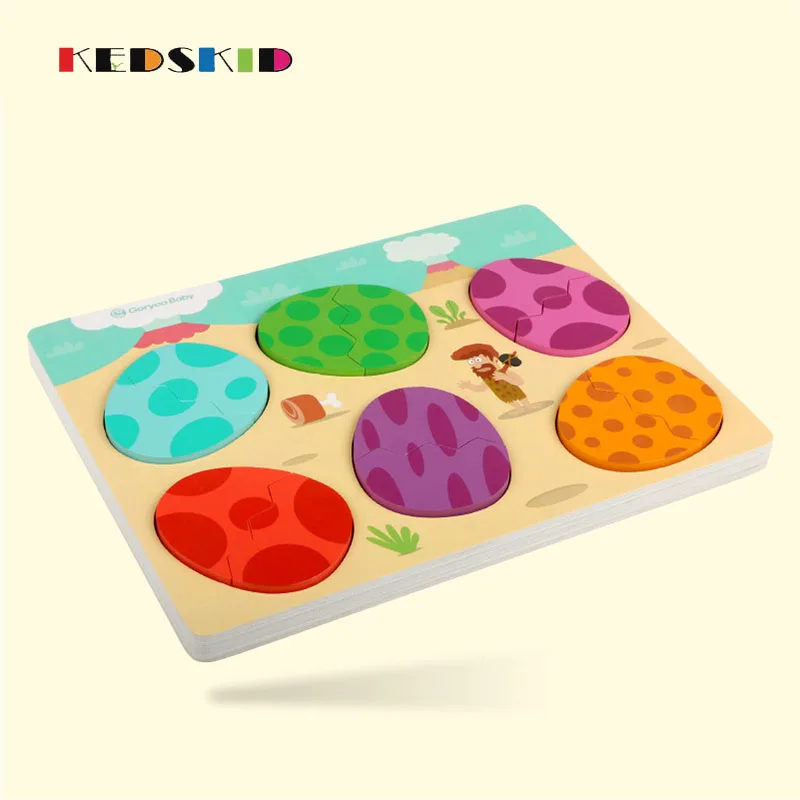 Динозавр и яйцо познание детей деревянные головоломки игрушки раннее