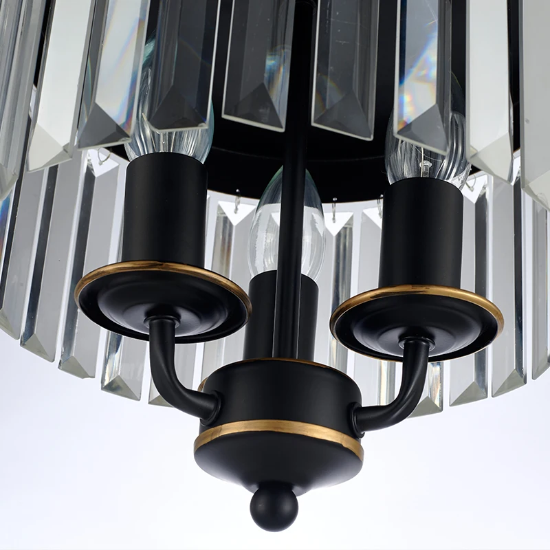 Z American Style K9 Crystal Chandelier Vintage Iron Lighting Fixture For Bedroom The Entrance Hallway Lights Restaurant | Освещение