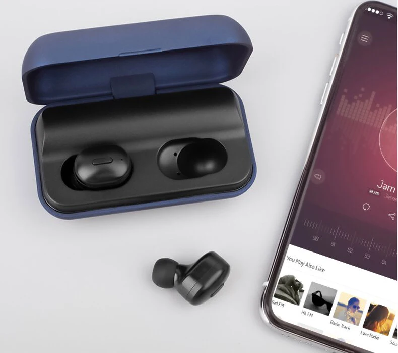 LAUMOX Bluetooth наушники TWS T1 Pro, гарнитура 5,0, беспроводные наушники, 3D стерео гарнитура с микрофоном, наушники, водонепроницаемая зарядная коробка