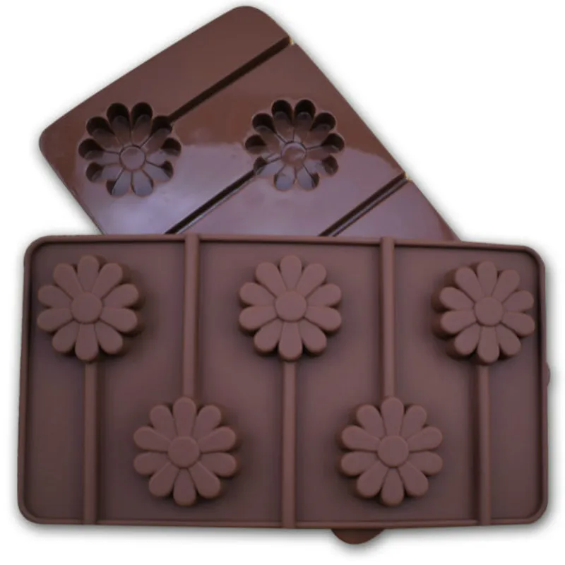 Форма для леденцов 5 цветов форма из силикагеля шоколадных тортов выпечки