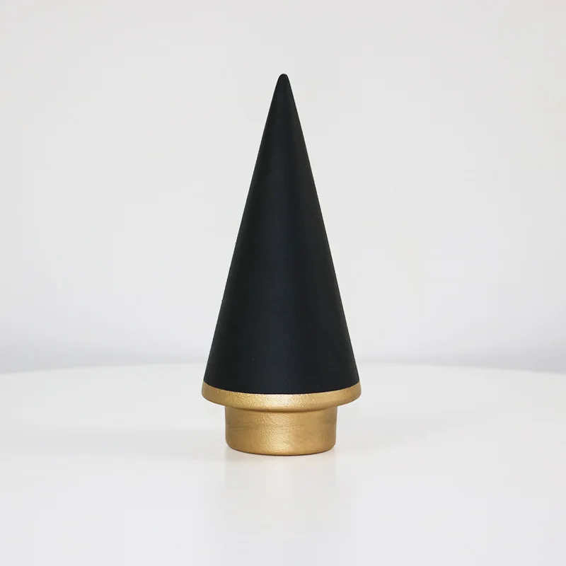 black-Medium Скандинавские геометрические современные орнаменты, Рождественская елка, керамическое украшение, минималистичное украшение для гостиной, рабочий стол, мраморный узор, домашний декор - Цвет: black-Medium