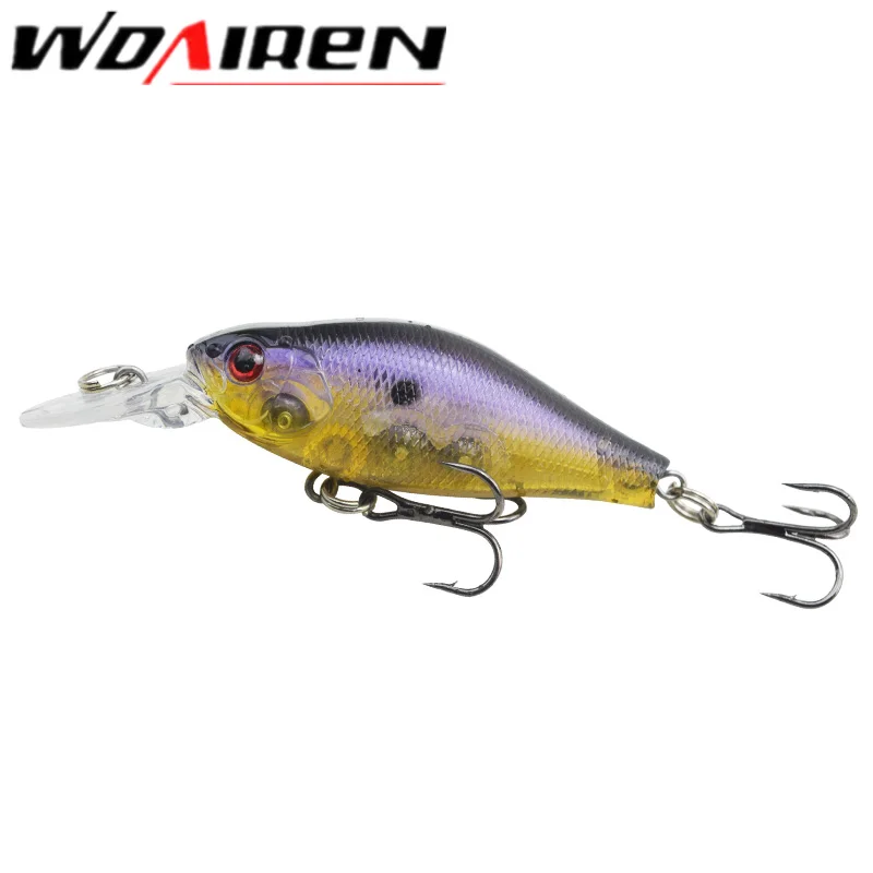 

1Pcs 7cm 8g Hard Fishing Lure Crank Bait Diving Depth 0.3-1.2m Lake River Fishing Wobblers Carp minnow Artificial Fishing Baits