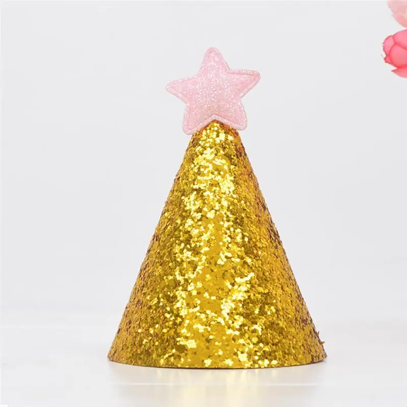 2Pcs/set Pet Dogs Caps Stars Cat Dog Birthday Costume Sequin Design Headwear Cap Hat Christmas Party Pets Accessories