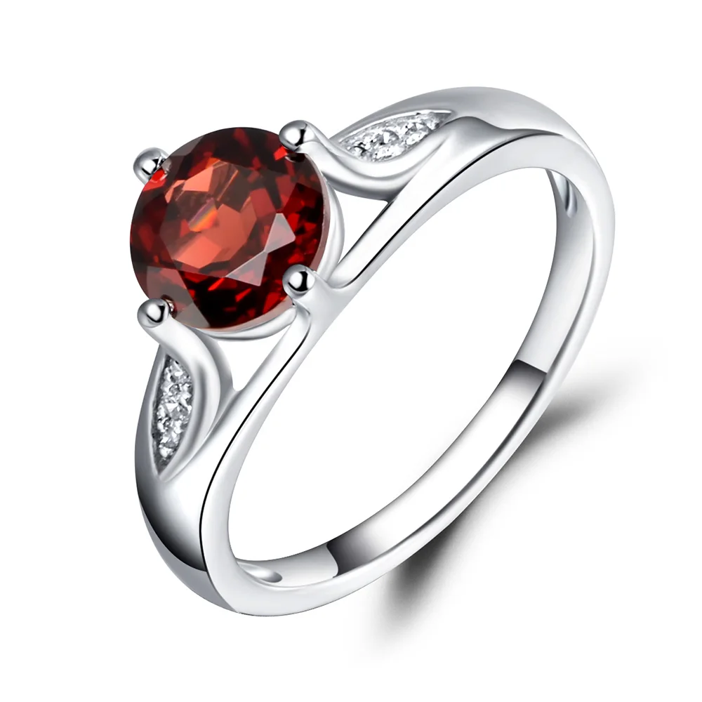Украшения leige обручальные кольца с натуральным гранатом для женщин красные