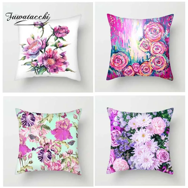 Fuwatacchi искусственная роспись ранние Чехлы роза искусственные для дома диван стул