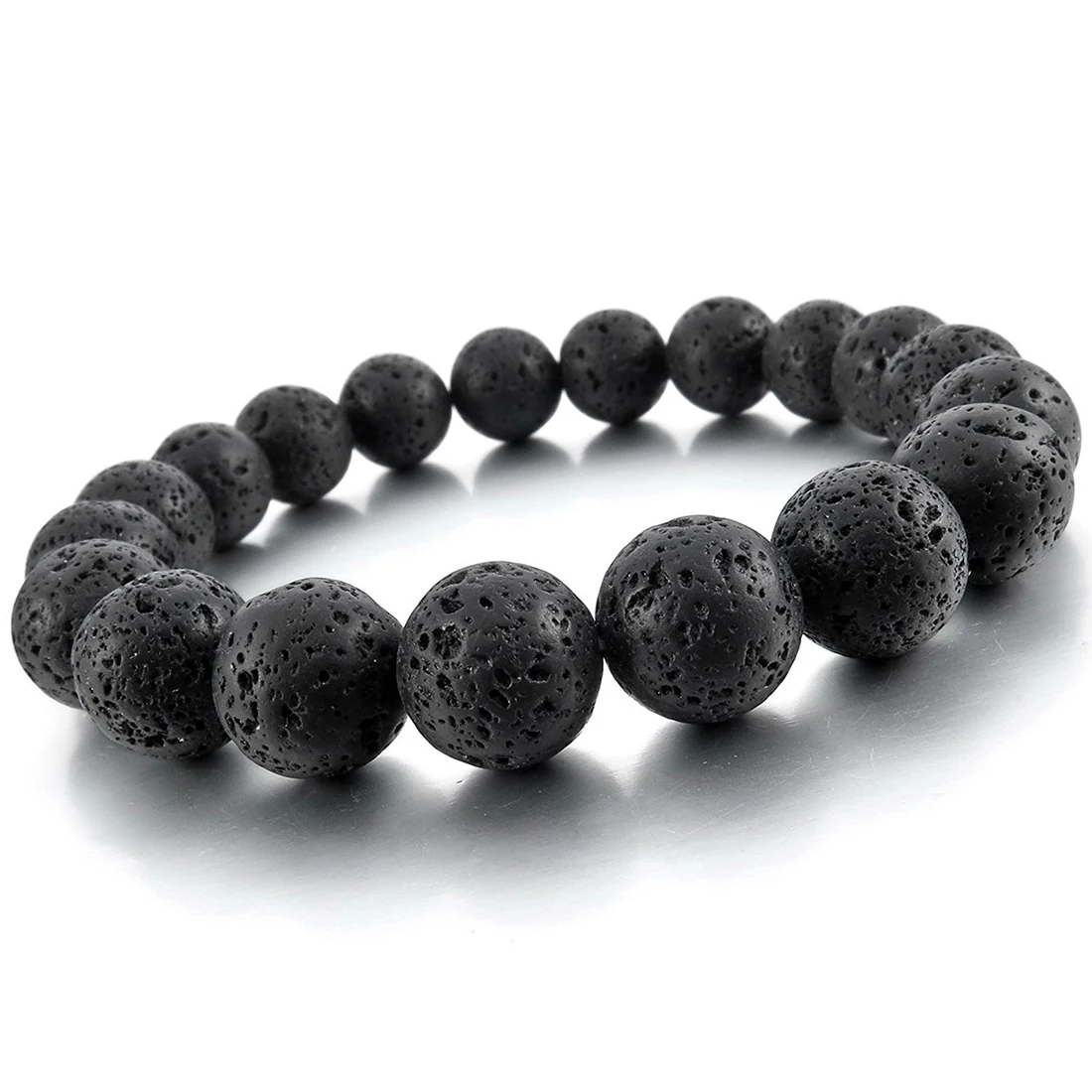 12 мм для мужчин и женщин эластичный буддизм буддистский шарик из лавы камни