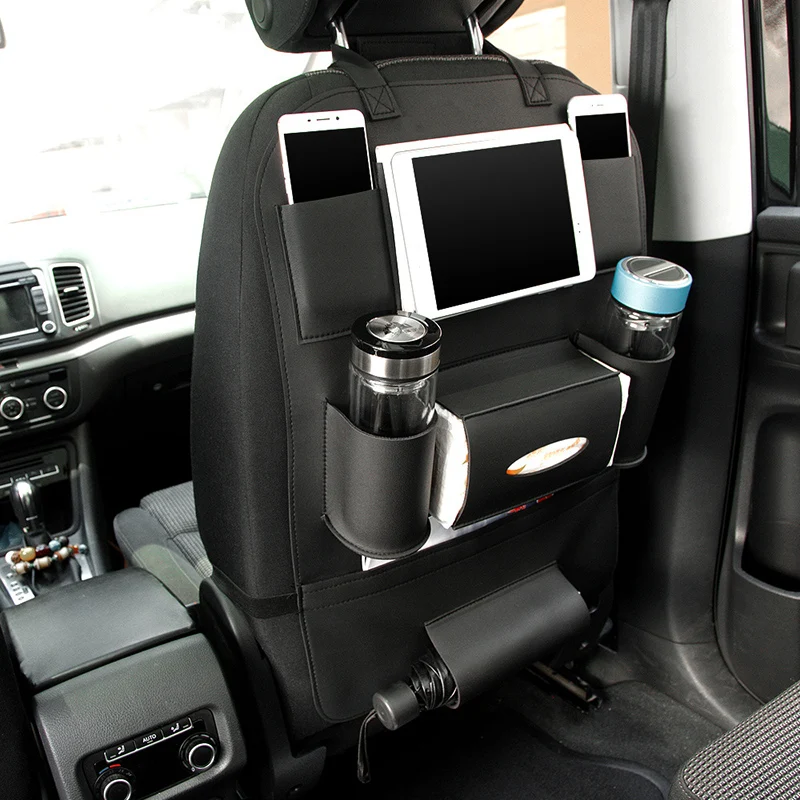 Мужские кожаные автомобильные органайзеры карман на спинку сиденья автомобиля