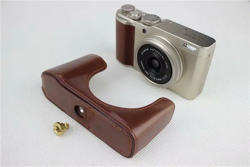 Чехол для камеры из искусственной кожи получехол Fujifilm XF10 FUJI чехол с открытым дном