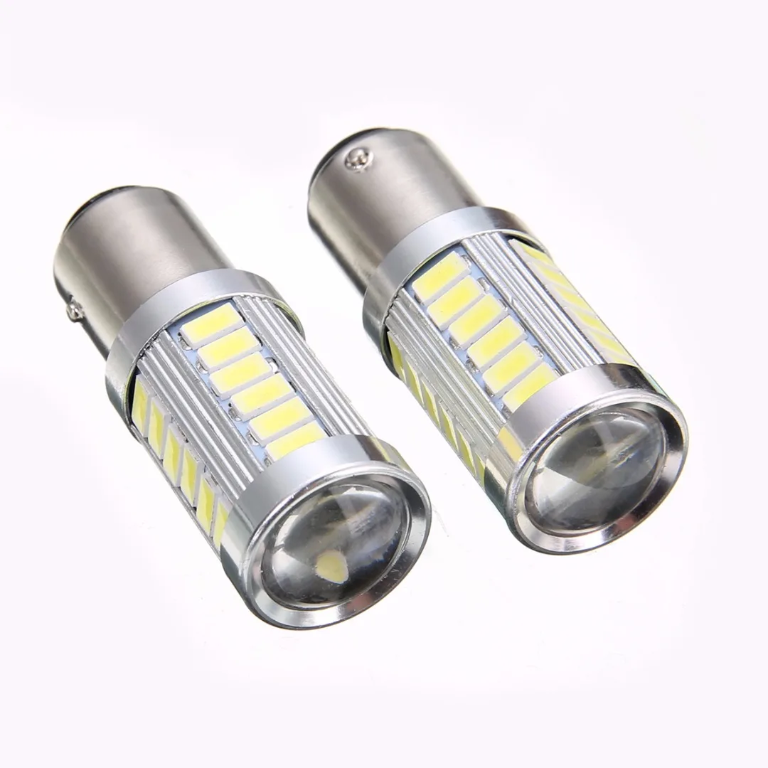 2 шт. 1157 светильник лампочка P21W BA15D 33 SMD светодиодный автомобилей головной DRL