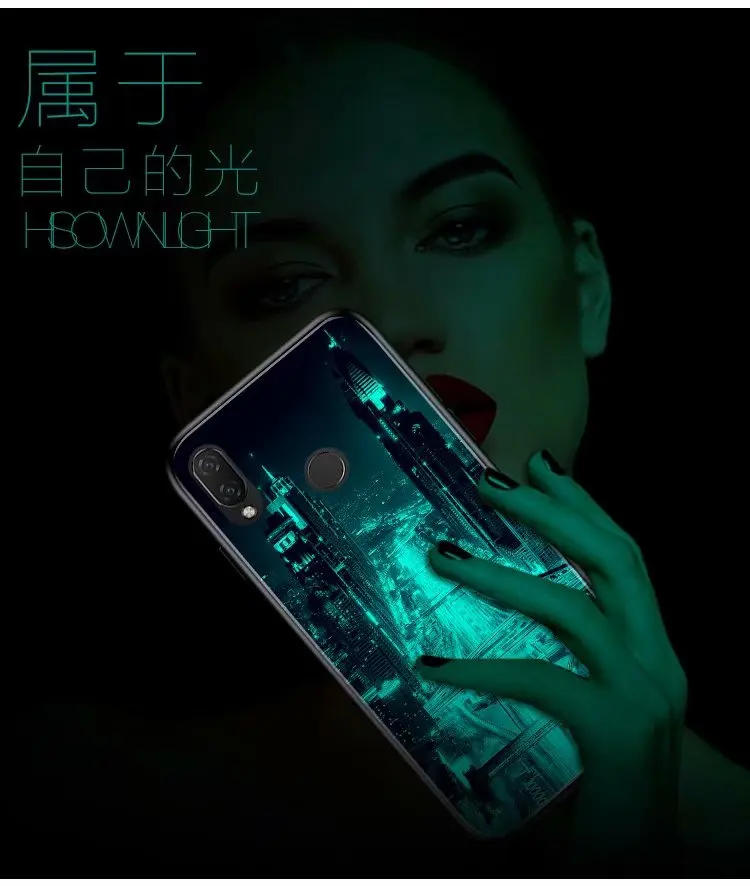 Для Huawei Nova 3 3i чехол Роскошный светящийся жесткий защитный из закаленного стекла