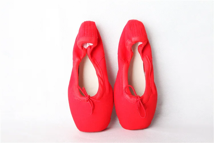 Классические Детские Балетки Атласная обувь с жесткой подошвой Женские