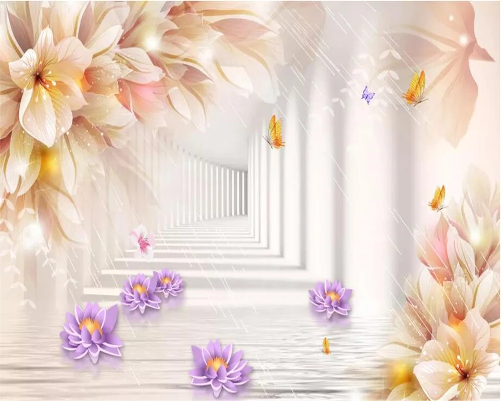 Обои на заказ 3d Фреска мечта Лилия Стерео ТВ фон Настенная гостиная спальня обои