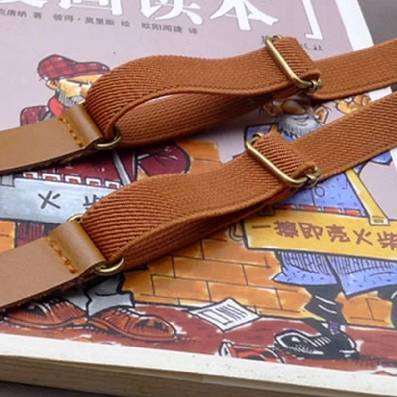 Твердые Винтаж подтяжки с зажимы 2017 эластичные штаны Подтяжки для Мужские