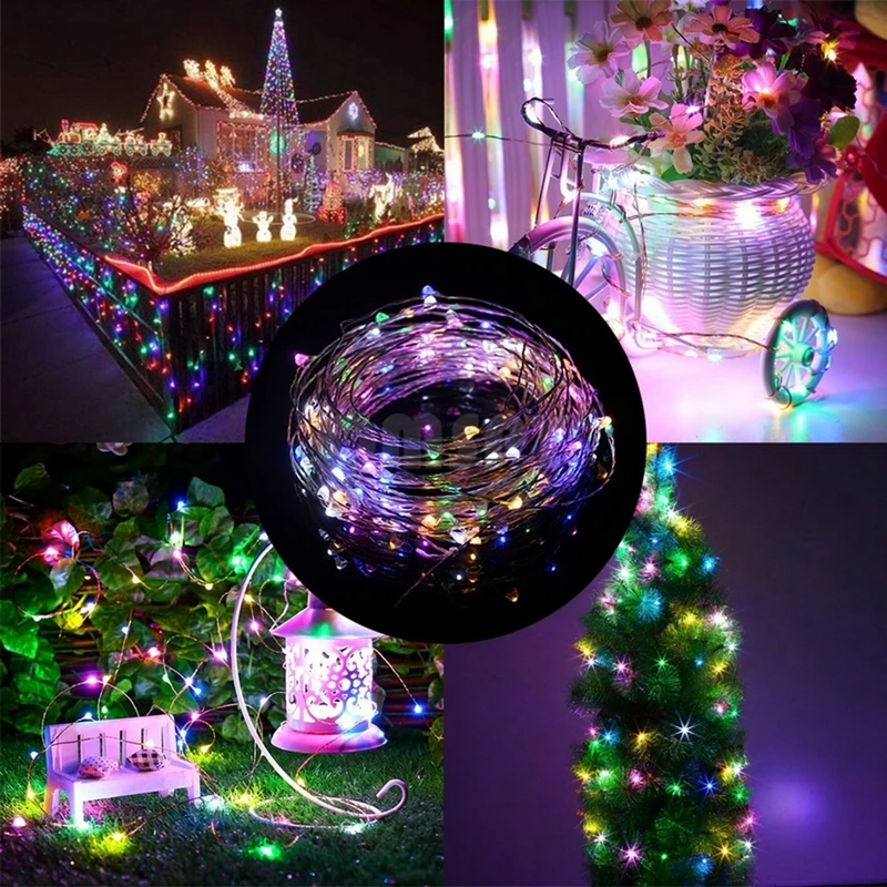 10 м DIY медная проволока гирлянда светодиодная на батарейках праздничный