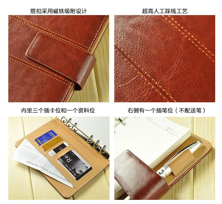 Высокое качество PU кожаный блокнот канцелярский дневник на спирали книга 120 gsm 80