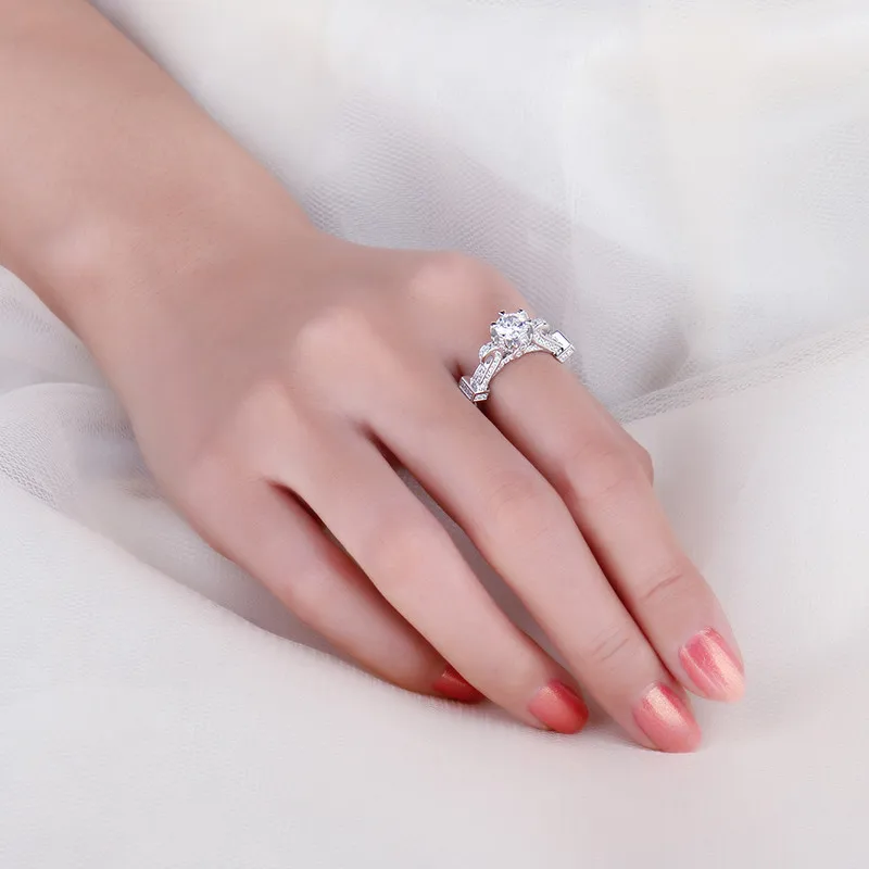 JewelryPalace архитектура 1.4ct кубического циркония Solitaire обручение кольцо 925 пробы серебряные подарки для женщин Новое поступление лидер
