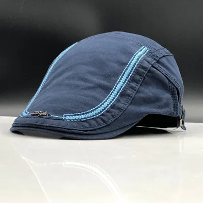 blue New Casual British Style Unisex Solid Cabbie Hats Caps Newsboy Cap Flat Hat Irish Newsboys Caps For Men And Women - Цвет: blue