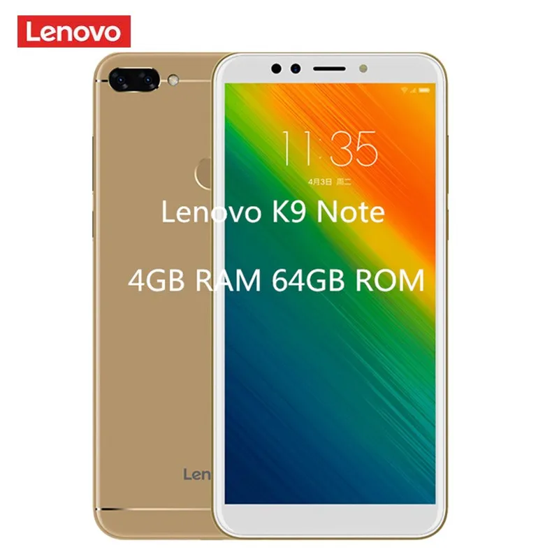 Смартфон lenovo K9 Note (L38012) 4G 6 0 ''Android 8 1 Qualcomm Snapdragon 450 Octa Core GHz 4 GB 64 16.0MP Face ID 3760