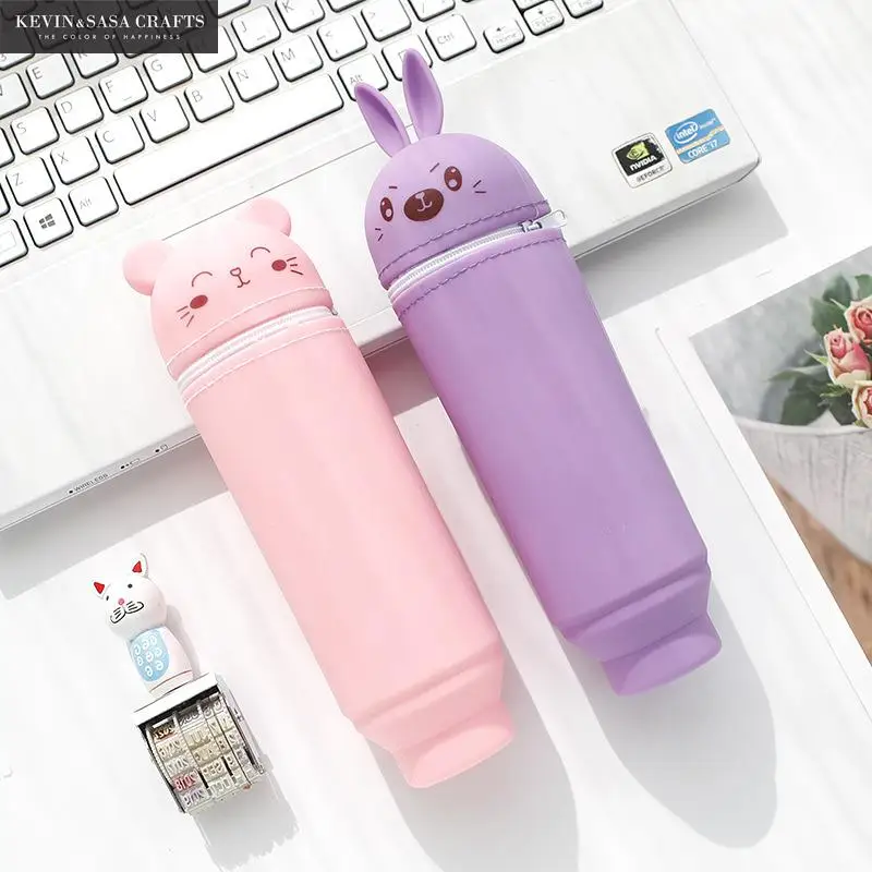 Большой чехол для карандаша из силикагеля качественные милые школьные