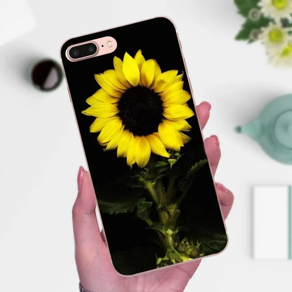 Желтый подсолнух для Galaxy J1 J2 J3 J330 J4 J5 J6 J7 J730 J8 2015 2016 2017 2018 мини Pro тонкий чехол ПК |