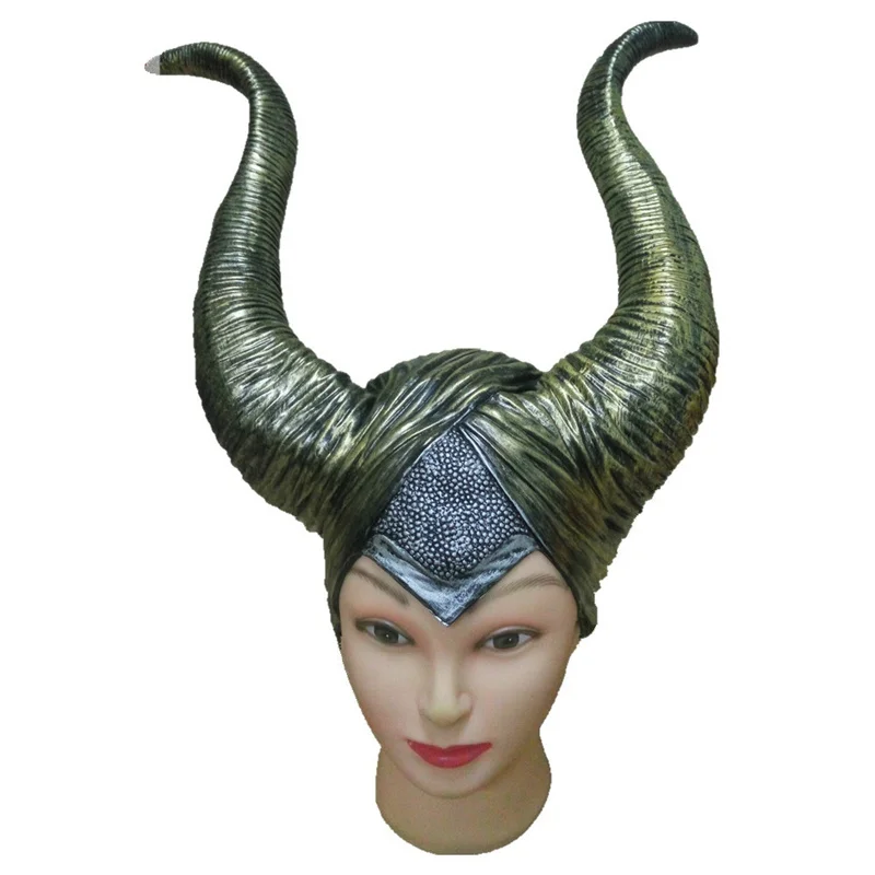 Малефисента рога маска модный натуральная латексная парик для взрослых женщин