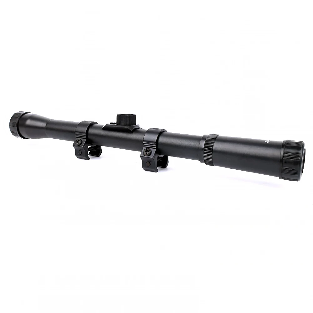 

4x20 Rifle Optics Scope Crossbow Riflescope with Red Dot Laser Sight and 11mm Rail Mounts for 22 Caliber Guns Hunting