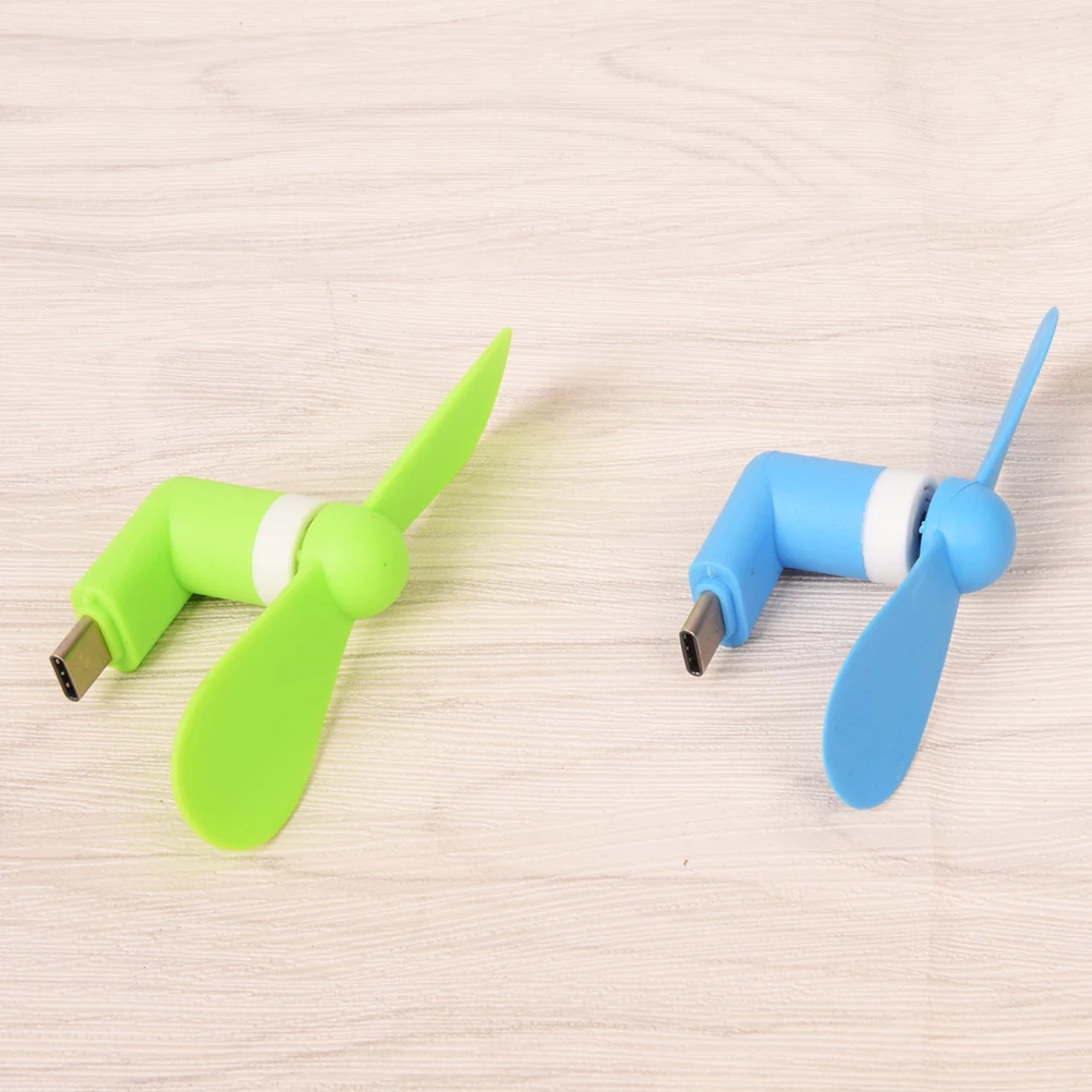 Гибкий мини вентилятор охлаждения Micro USB Type C ручной для телефонов Samsung Xiaomi