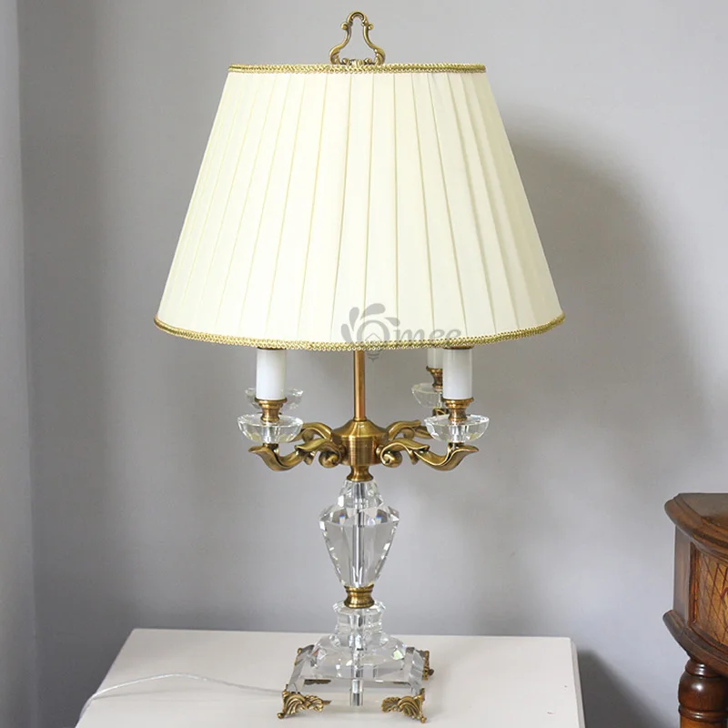 Современные 4 головки роскошные Кристальные настольные лампы бра европейская