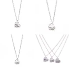 Ожерелье женское с кулоном в виде сердца для маленьких, средних и старших сестер, чокер в подарок