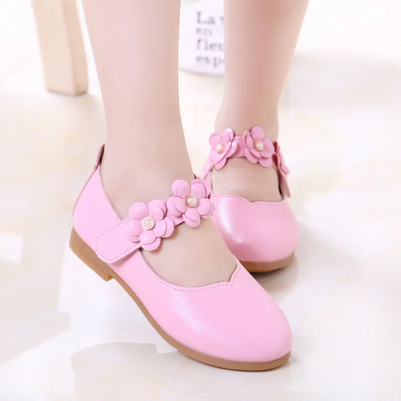 New Spring Autumn Kids Girl Casual Shoes Sneakers Girls Leather Children Flowers Princess Party 21-36 | Детская одежда и обувь