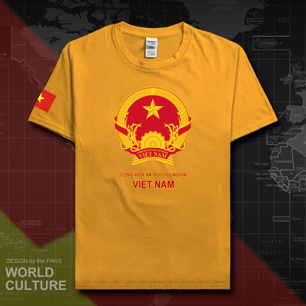 VietNam Мужская футболка 2019 трикотажные футболки из хлопка спортивные для фитнеса