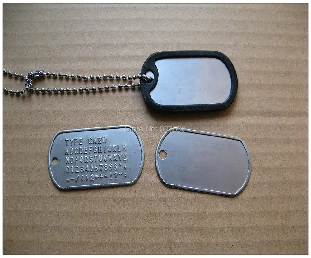 

Stainless Steel Metal Iron PET ID Tags 100 Pcs Dog Tag Chain 60CM + 100pcs Dog Tag + 100pcs Silencer Bundle