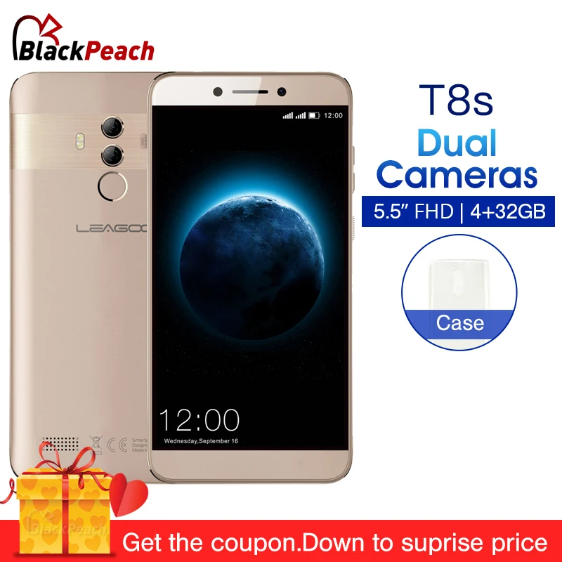LEAGOO T8s 5 ''FHD Incell мобильный телефон Android 8 1 4 ГБ 32 mtk6750t восемь ядер 3080 мАч 13MP