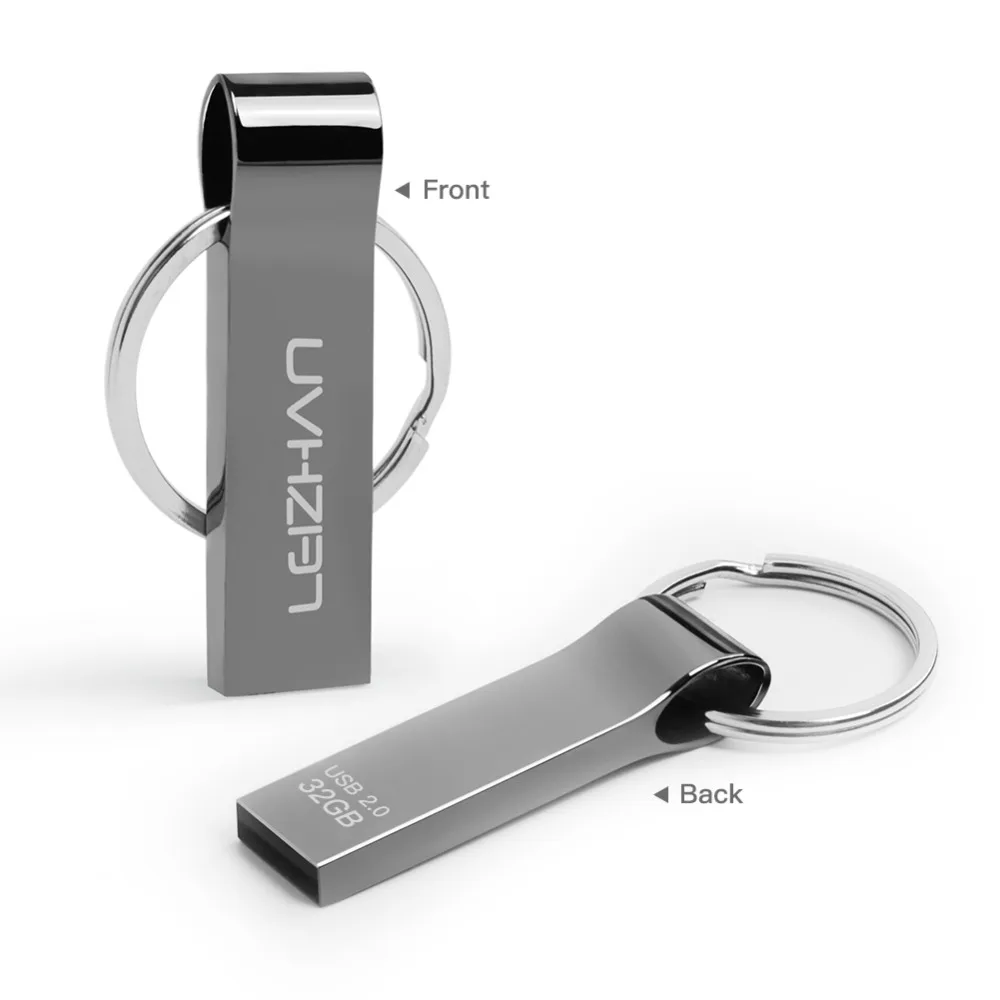 Высококачественный USB флеш накопитель LEIZHAN металлический брелок 64 ГБ 32 16 8 4 Гб usb