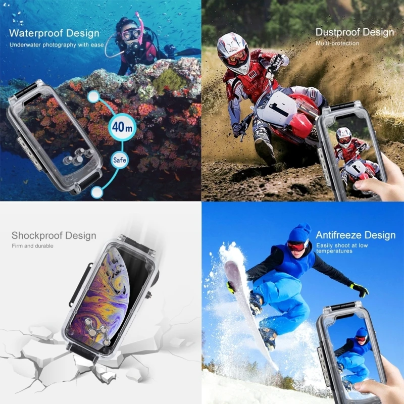 Водонепроницаемый чехол для дайвинга HAWEEL iPhone XS Max 40 м/130 футов | Мобильные телефоны