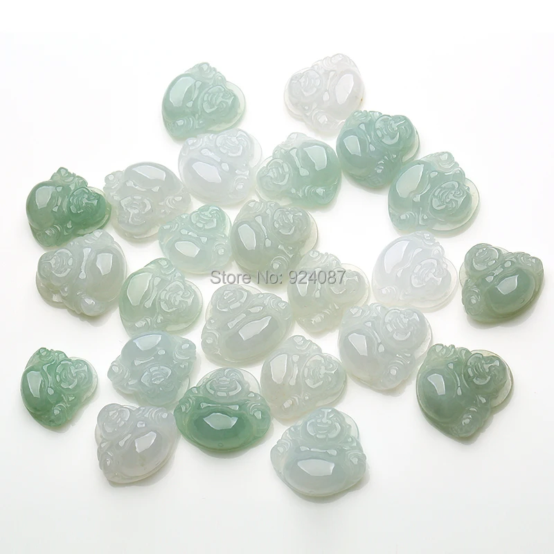 Натуральный ледяной нефритовый кулон Будды с настоящей воском Maitreya оптовая