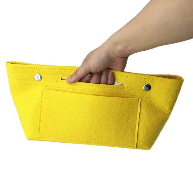 

New Arrive Women Makeup Organizer Felt Cloth Insert Makeup Bag Multi-pockets Cosmetic Bag Portable Beauty Toiletry Bag