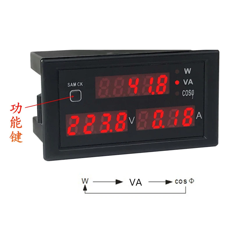 AC 110V 220V 380V 100A напряжение тока ватт измеритель мощности цифровой дисплей