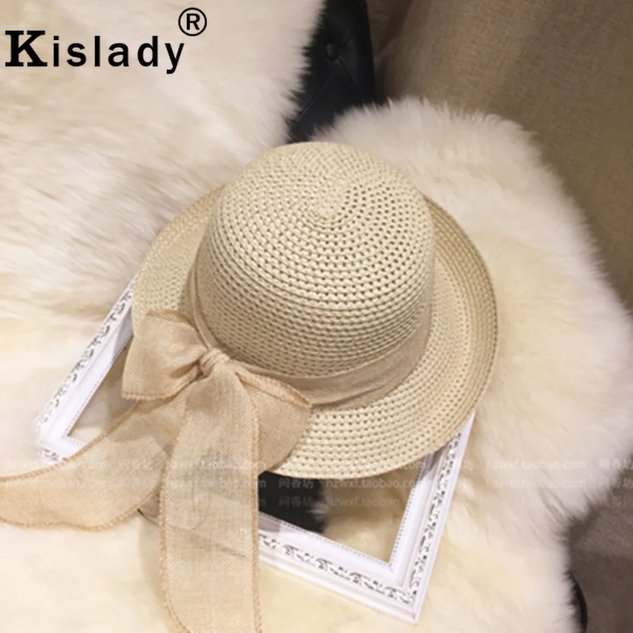 Kislady элегантные модные женские летние кепки с бантом и лентой повседневные Daxie Wild