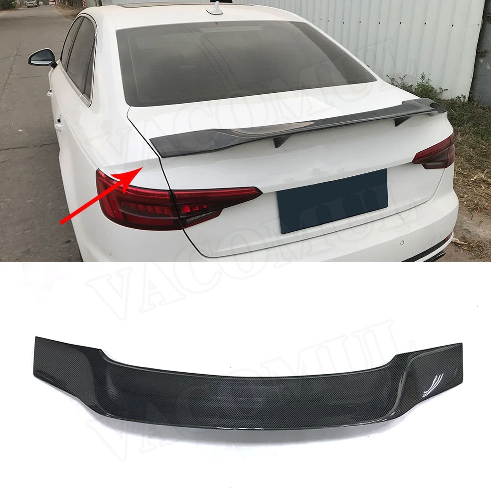 Автомобильный задний спойлер из углеродного волокна для Audi A4 S4 RS4 Седан 4 двери