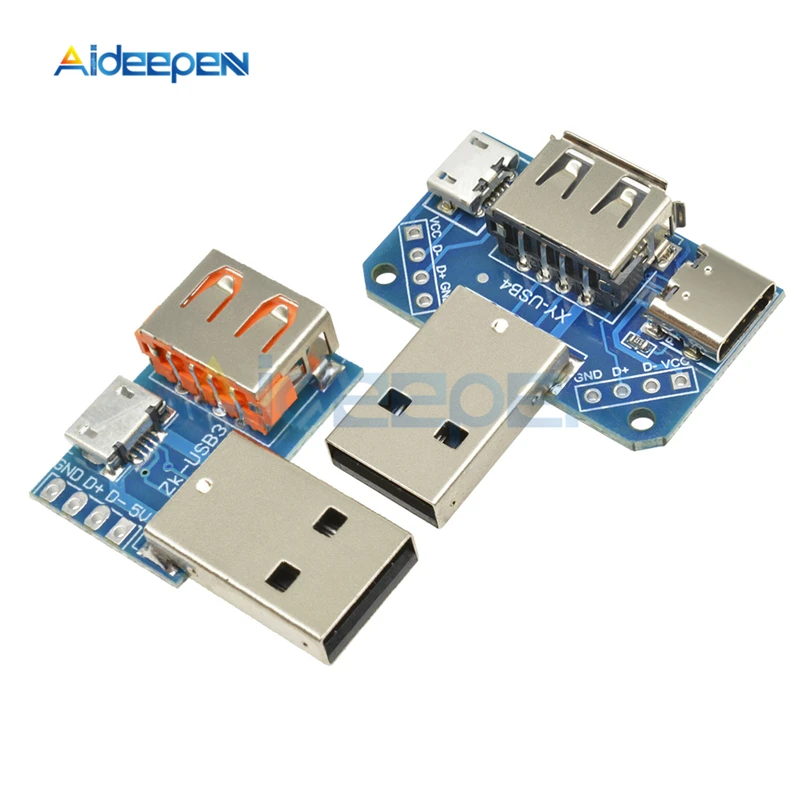 4 контактный разъем Micro USB к Type C A штекер гнездо 2 54 мм P|Соединители| |