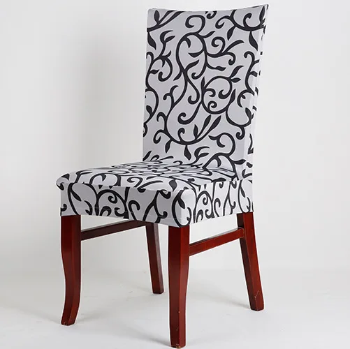

High Quality Printed Elastic Removable Dining Room Office Chair Cover Sure Fit Soft Stretch Spandex Pattern Chair Covers