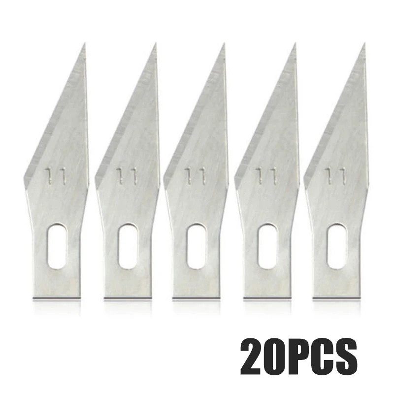 20pcs Mayitr 5/20/50/100 шт 11# SK5 лезвия для резьбы по дереву инструменты гравировальный Скульптура Ножи скальпель, режущий инструмент ремонт печатной платы - Цвет: 20pcs
