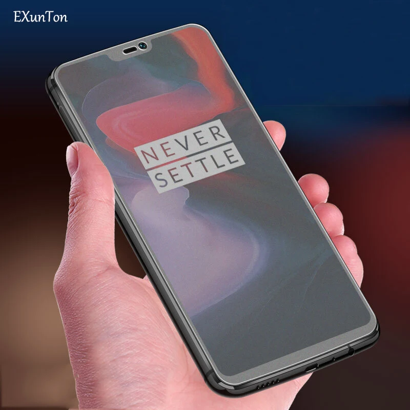 EXUNTON Oneplus 6 2.5D полное покрытие анти синее матовое закаленное стекло для Oneplus6 One Plus 1